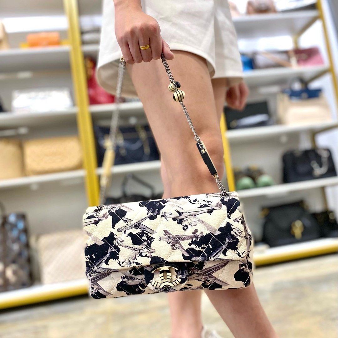 Chanel canvas hotsell flap bag