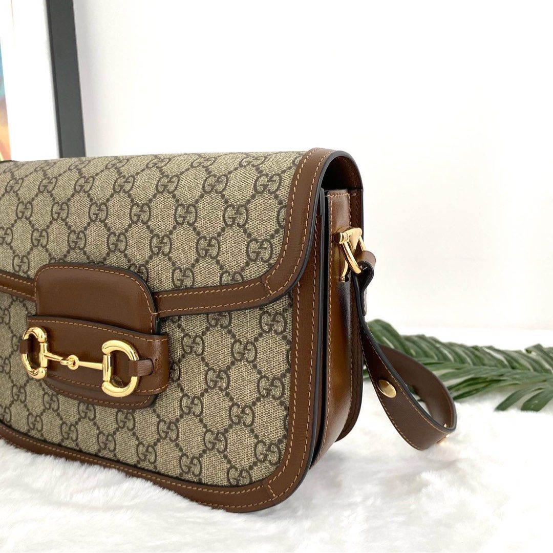 Authentic Gucci Supreme GG Medium Size Horsebit 1955 Shoulder