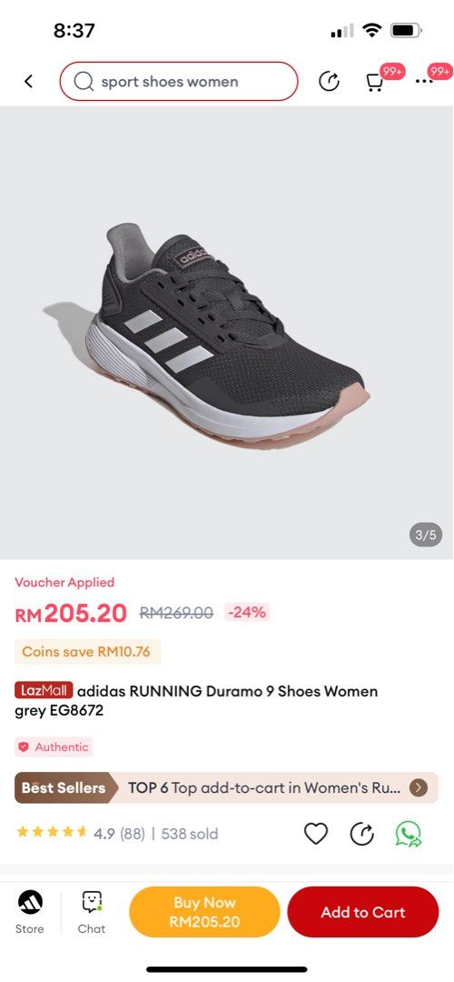 Adidas duramo 9 dust pink sales