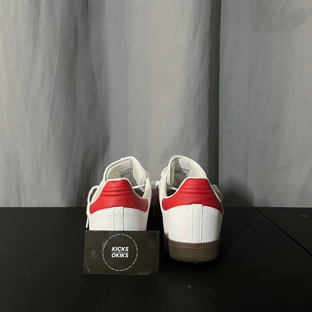 adidas samba white red