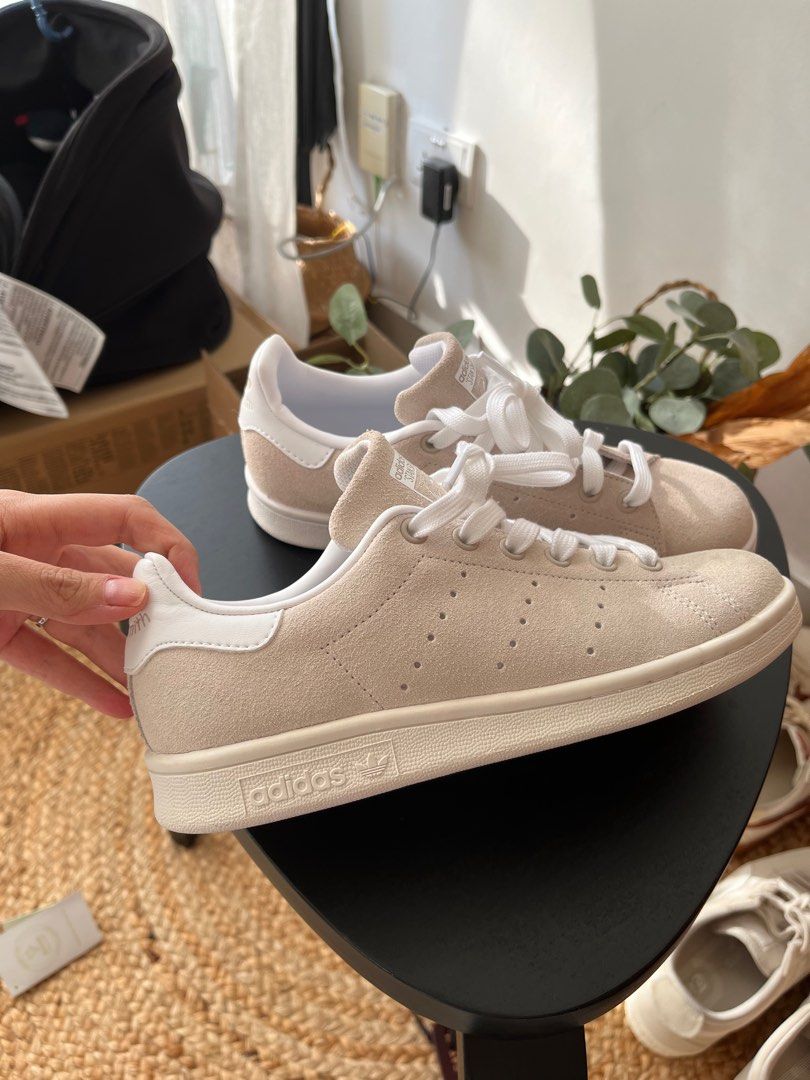 Adidas Stan Smith Beige Suede Women s Fashion Footwear