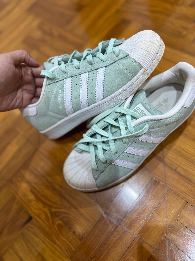ADIDAS Superstar Mint Green UK5 Women s Fashion Footwear
