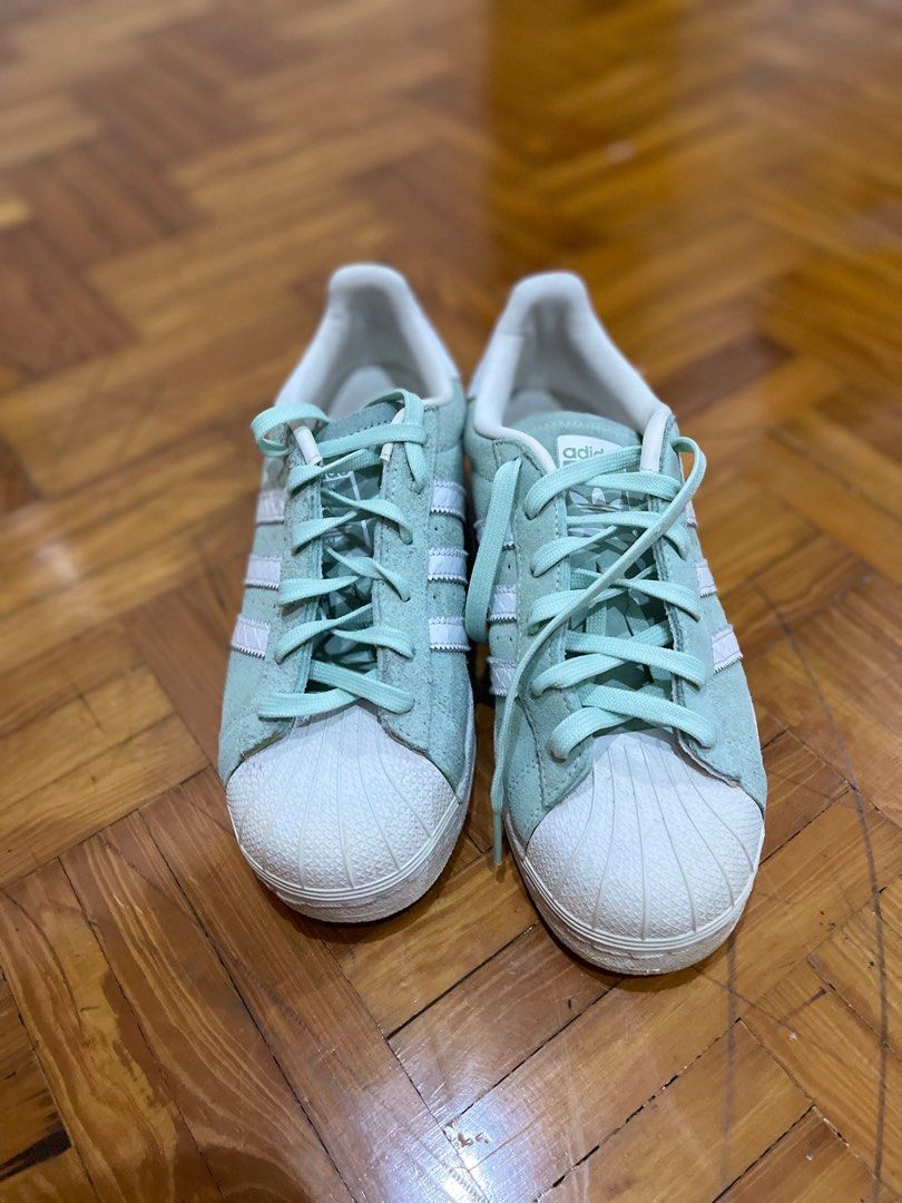 Adidas originals superstar mint green shop