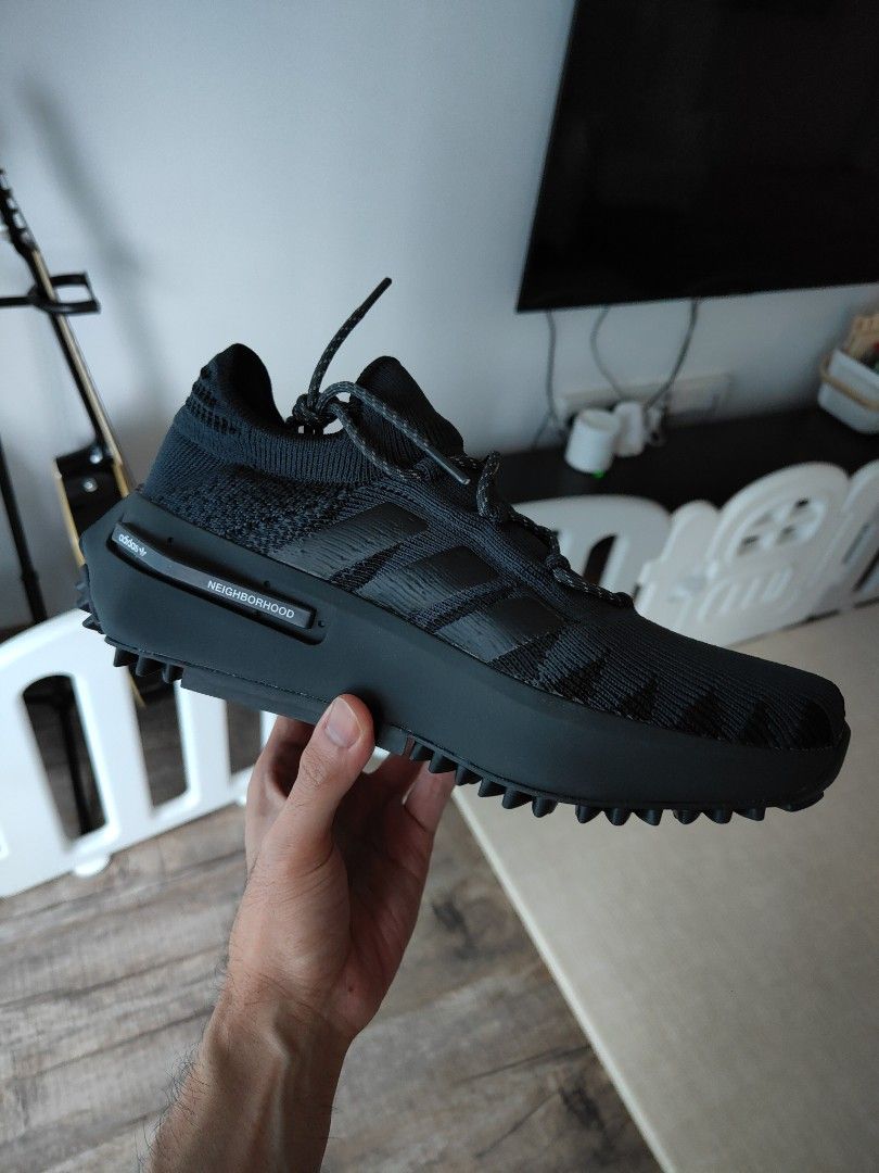 Adidas X Neighborhood NMD S1 Knit core black Luxury Sneakers Footwear on Carousell