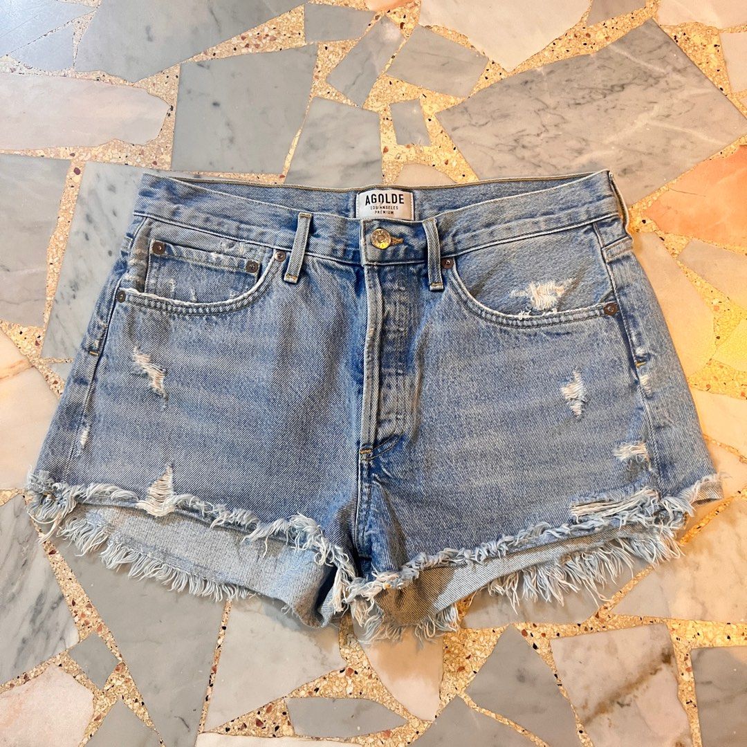 Agolde denim shorts deals