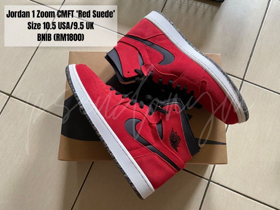 Air Jordan 1 Zoom CMFT Red Suede Men s Fashion Footwear