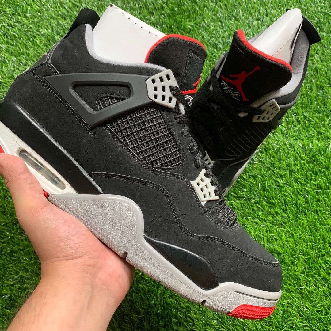 Air Jordan 4 Bred 2019 Men s Fashion Footwear Sneakers on