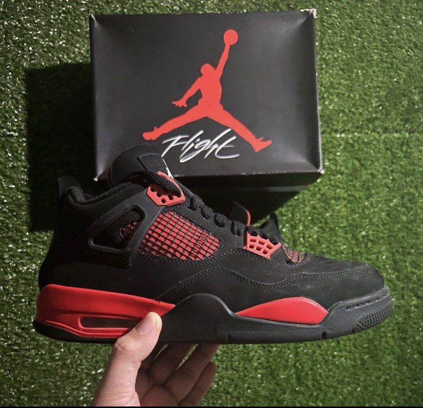 air jordan 4 retro red thunder mens details