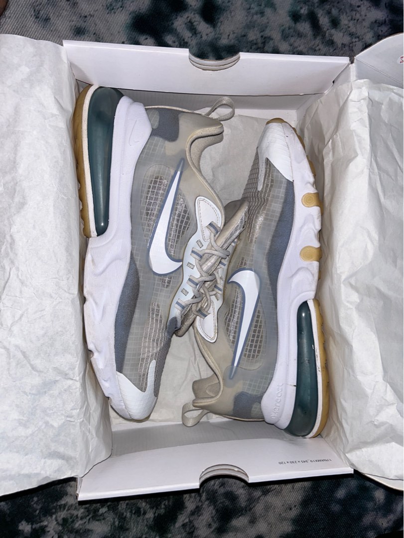 AIR MAX 270 REACT SE WHITE WHITE PURE PLATINUM BLANC PLATINE PUR