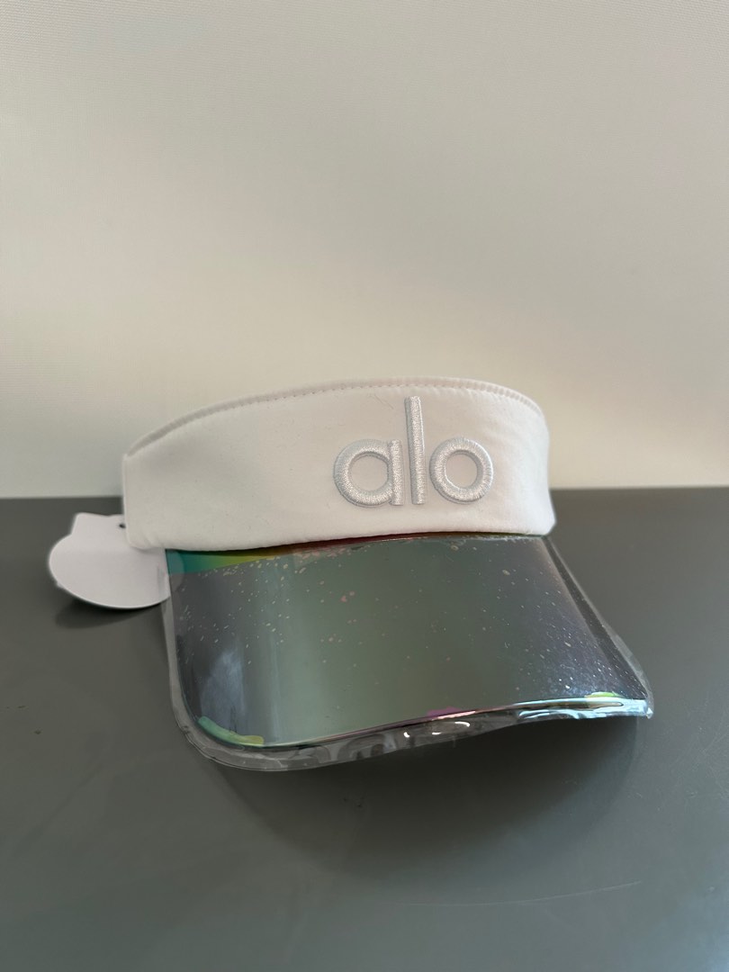 Alo Yoga Solar Visor Hat Authentic Shine, Fesyen Wanita, Aksesoris di