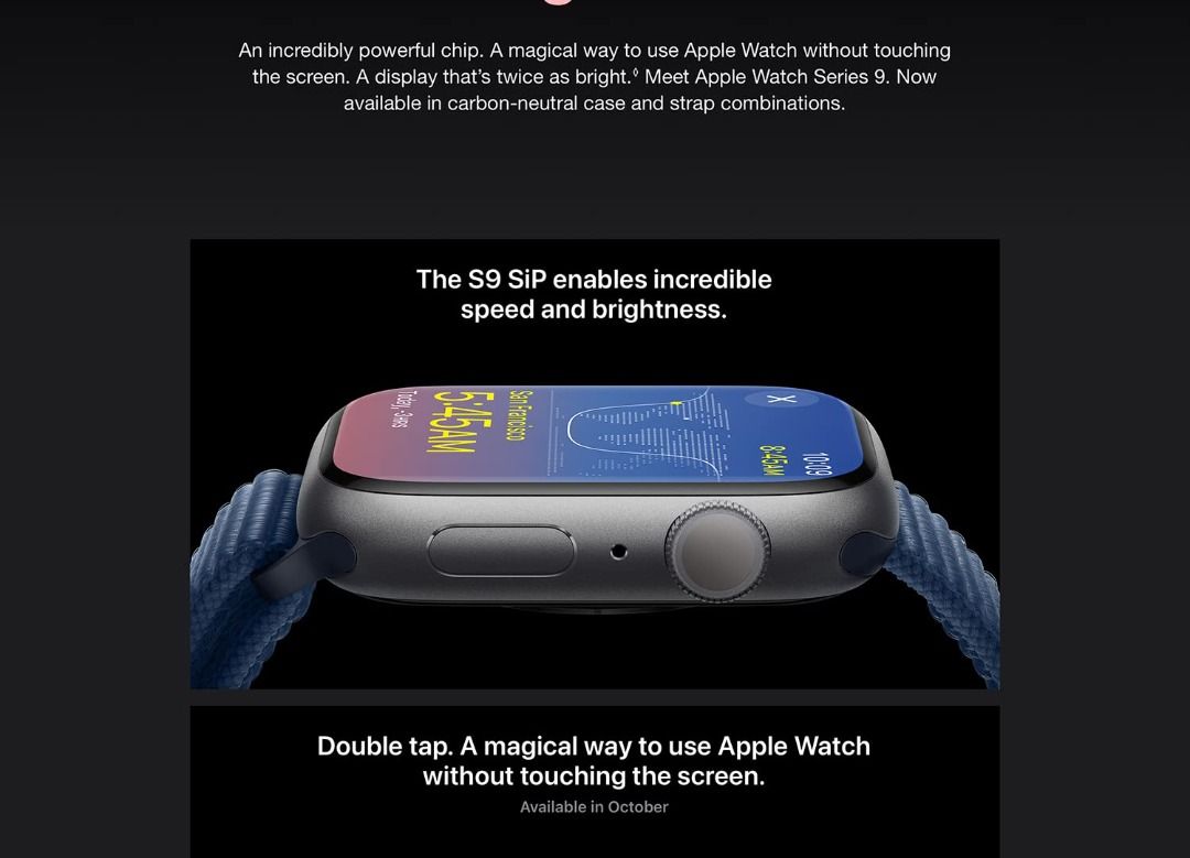 Apple Watch Series 9 GPS 41mm Starlight Aluminum Case with Starlight Sport  Band - S/M