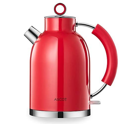  ASCOT Electric Kettle, Glass Electric Tea Kettle Gifts for  Men/Women/Family 1.5L 1500W Borosilicate Glass Tea Heater, with Auto  Shut-Off and Boil-Dry Protection (Silver): Home & Kitchen