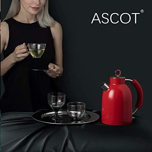 ASCOT Electric Kettle, Glass Electric Tea Kettle Gifts for Men/Women/Family  1.5L 1500W Borosilicate Glass Tea Heater, with Auto Shut-Off and Boil-Dry