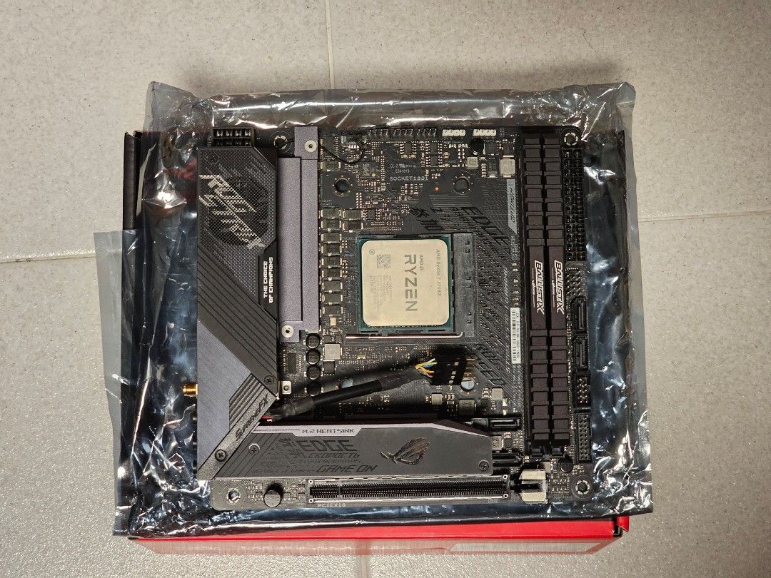 Mts Computer Asus X570-I Strix Motherboard + AMD 3700X + Crucial Balistix 16GB ...