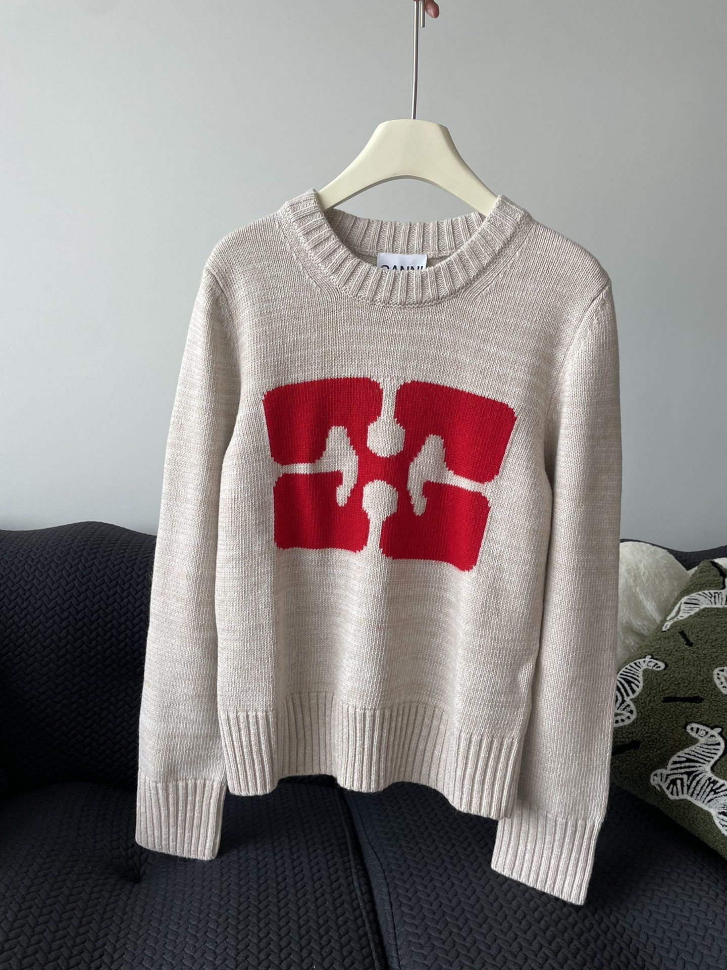 Ganni pink sweater discount