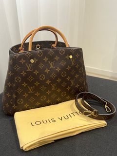 USED Louis Vuitton Purple Epi Leather Montaigne GM Bowling Handbag Bag  AUTHENTIC