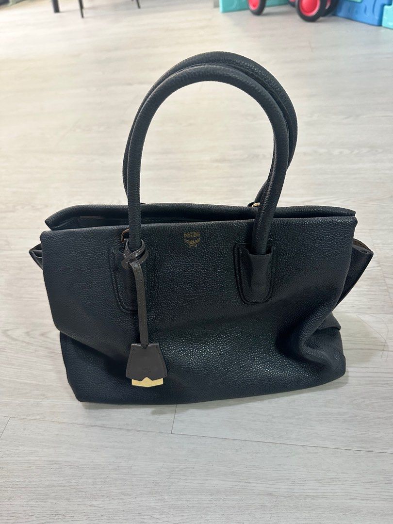 Mcm milla tote large black on sale