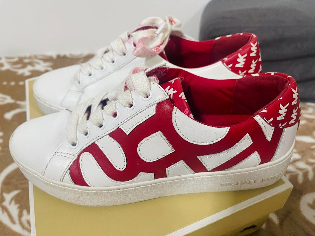 Red michael kors deals trainers