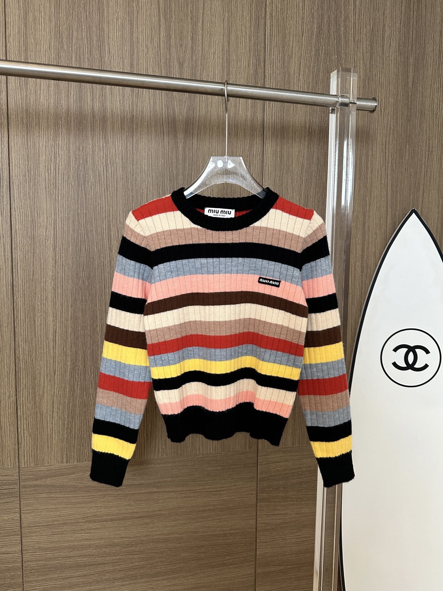 Miu miu striped sweater top