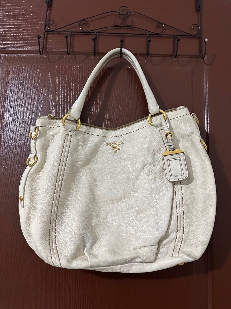 Prada Leather mini bag for Women - White in UAE | Level Shoes