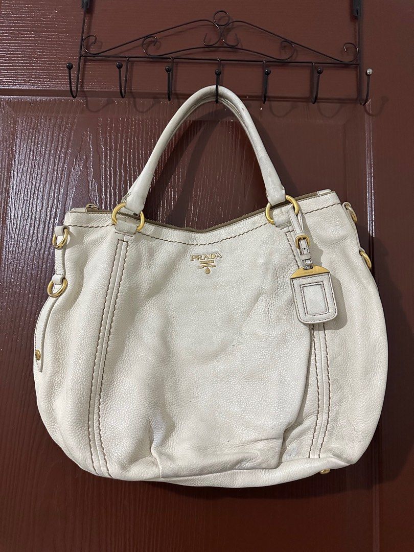 Prada white clutch outlet