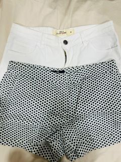 B1T1 H&M Spotted Shorts, For Me White shorts