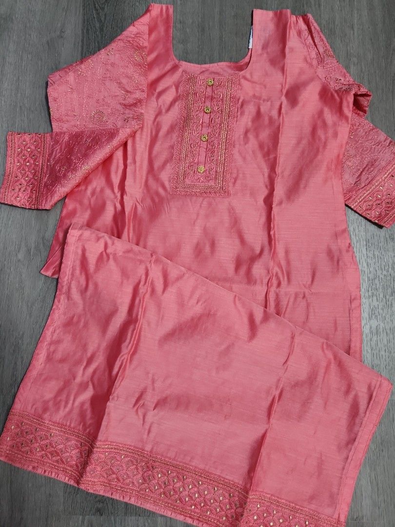 Baby Pink Indian Ethnic Punjabi Suit Women s Fashion Dresses