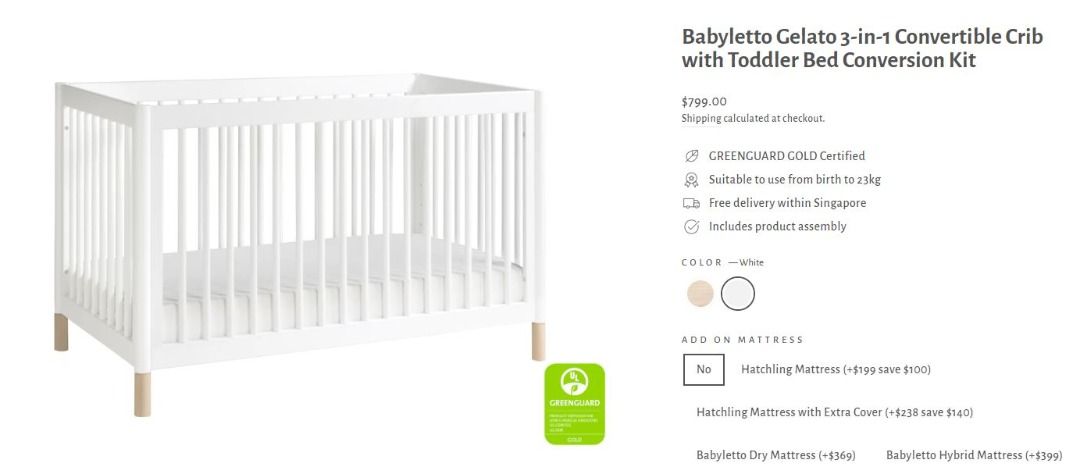 Babyletto gelato conversion kit clearance