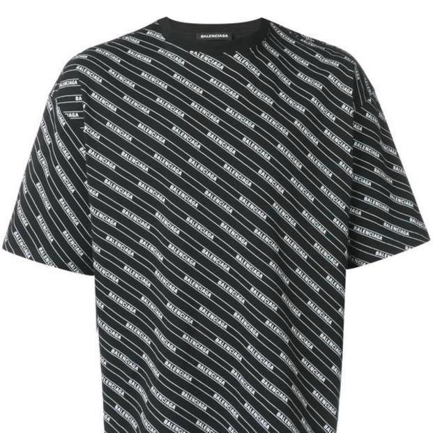 Balenciaga all over print t sales shirt