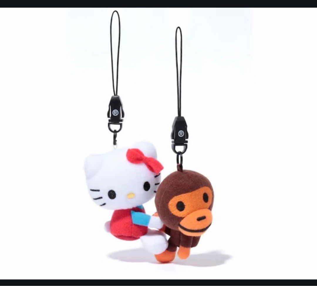 BAPE x Hello Kitty A Bathing Ape Keychain Plush Doll, Hobbies