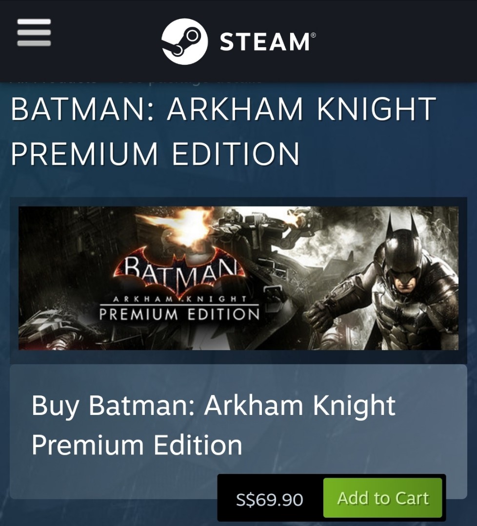 Comprar Batman: Arkham Knight Premium Edition Steam