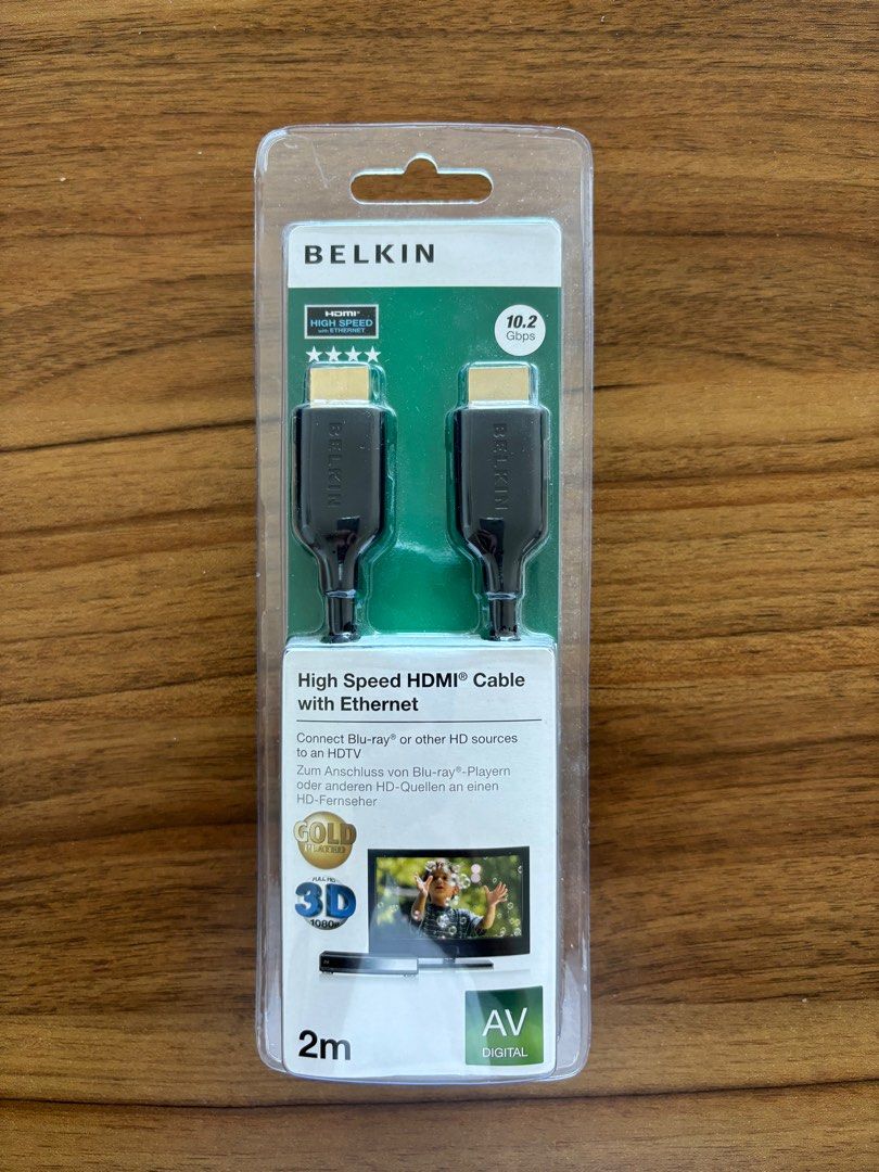 Belkin High-Speed HDMI Cable with Ethernet - 1m, 4K HD, Gold