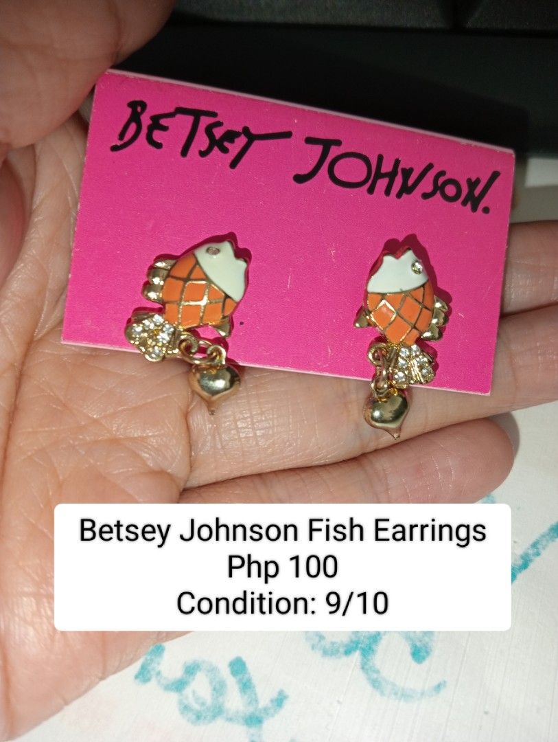 Betsy Johnson Fish Earrings