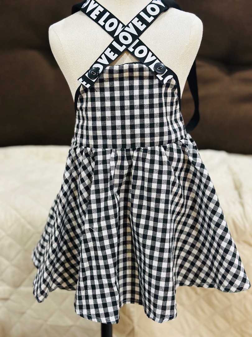 Checkered jumper dress on sale