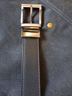 Black brown reversible genuine leather belt size 30 31 32 33 34