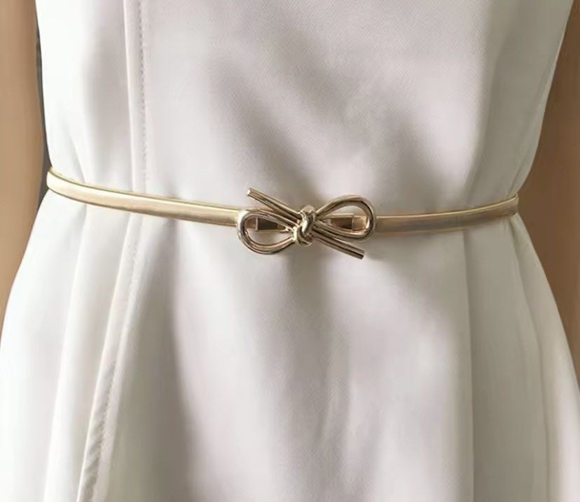 Gold dressy belt top