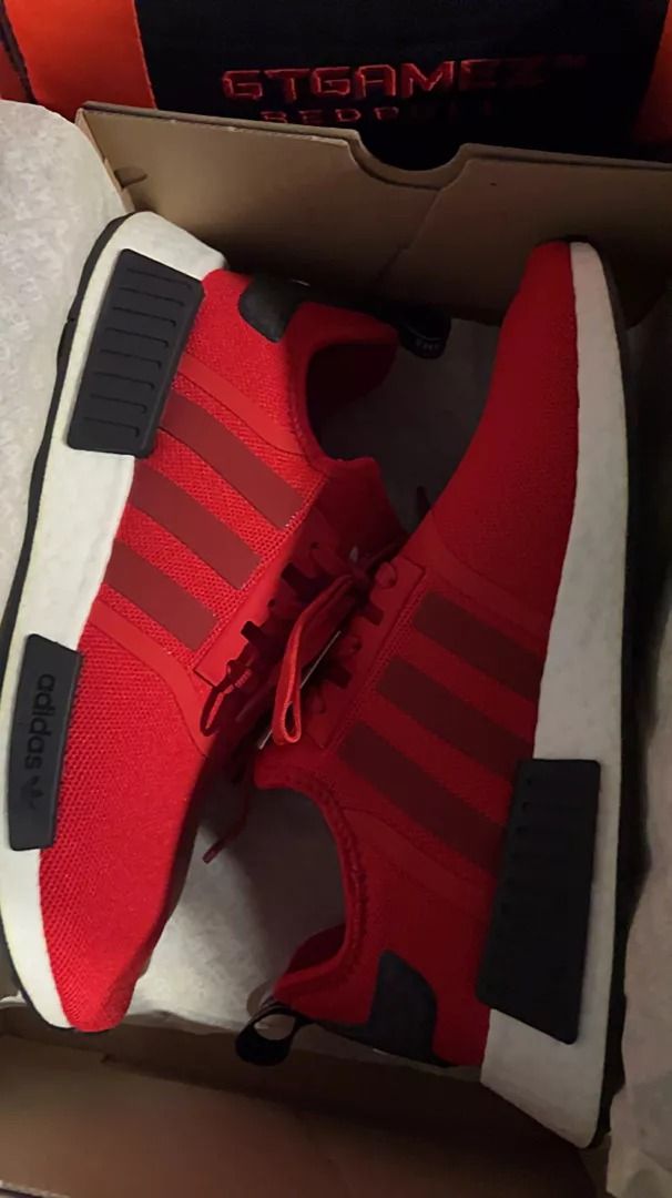 Nmd r1 shoes black red new arrivals