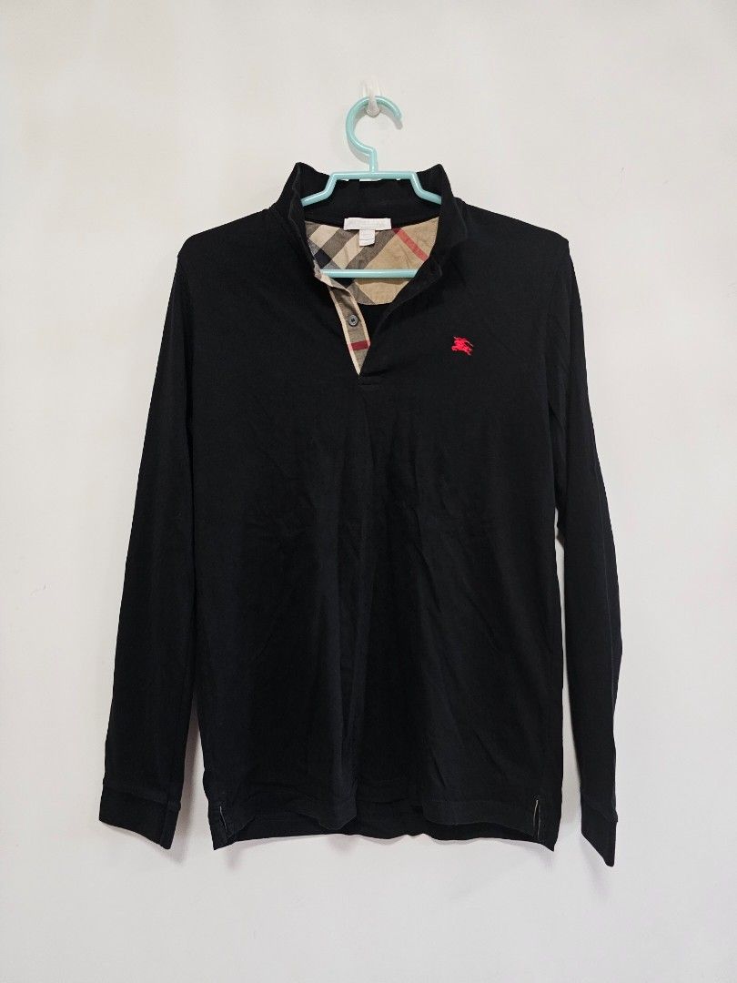 Burberry black long sleeve shirt discount