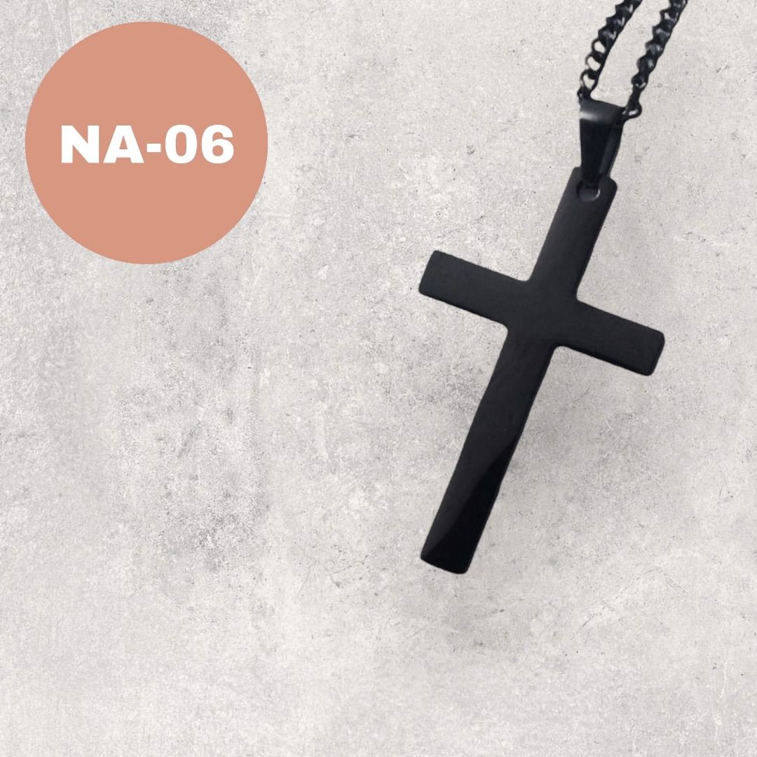 BUY 2 ANY ITEMS FREE DELIVERY MAILING Simple Black Cross Necklace for Men Women Stainless Steel Classic Black Cross Pendant Necklaces GSTNA 06 Women s Fashion Jewelry Organisers Necklaces on Carousel...