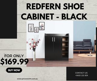 BUY YOUR OWN!! Redfern Shoe Cabinet - Black