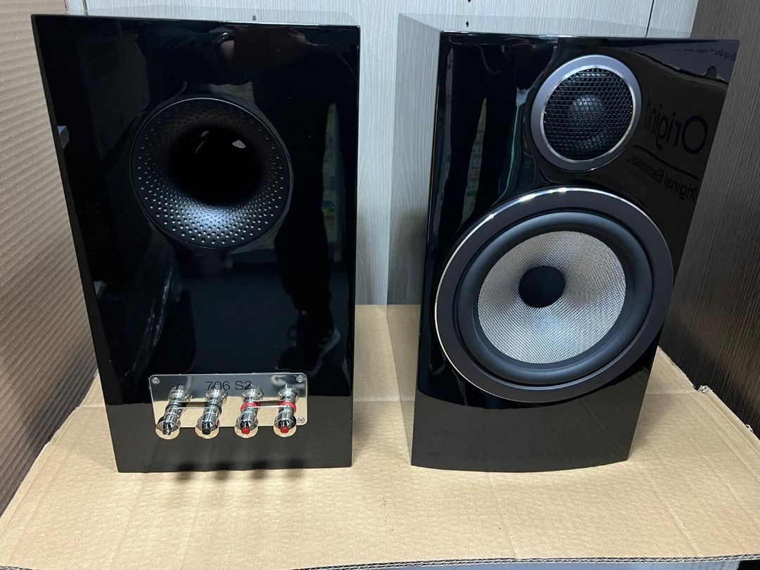 B&W 706 S3 bookshelf speaker Gloss Black, 音響器材, Soundbar、揚聲器、藍牙喇叭、耳擴- Carousell