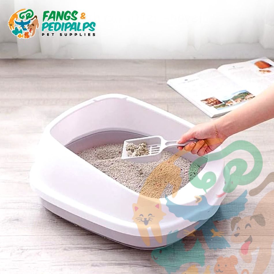 CAT SAND LITTER BOX WITH POOP SCOOPER CAT TOILET, Pet Supplies, Homes