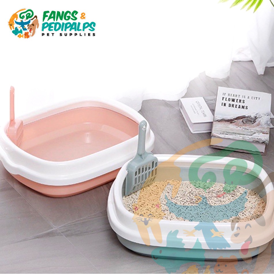 CAT SAND LITTER BOX WITH POOP SCOOPER CAT TOILET, Pet Supplies, Homes