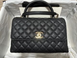 Chanel Coco handle mini bag with rainbow handle !, Luxury, Bags & Wallets  on Carousell