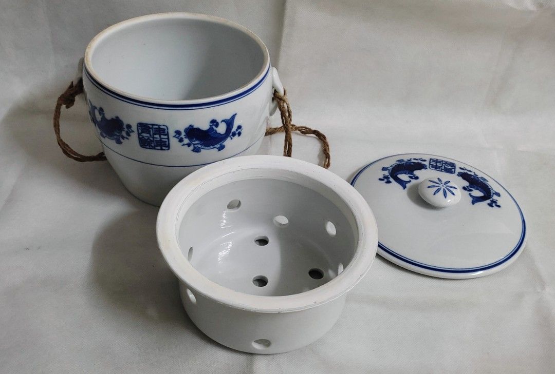 Chinese Ceramic Double Boiler, Furniture & Home Living, Kitchenware