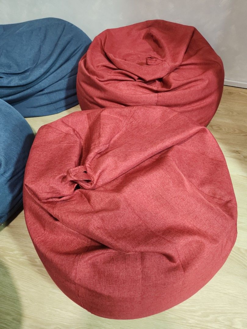 CLEAN filled bean bags, Furniture & Home Living, Furniture, Chairs on ...