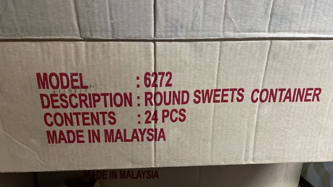 Clear round container NCI 6272, Furniture & Home Living, Kitchenware ...