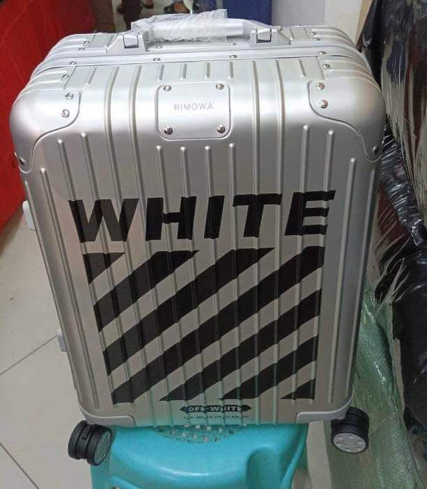 Off white online luggage sale