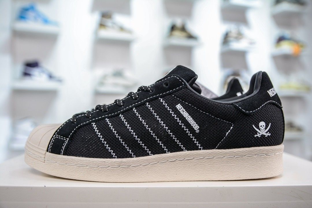CLOT x Neighborhood x Adidas Superstar Black 2023 IE8879