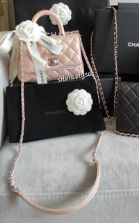 Chanel 20A lilac mini coco handle, Luxury, Bags & Wallets on Carousell